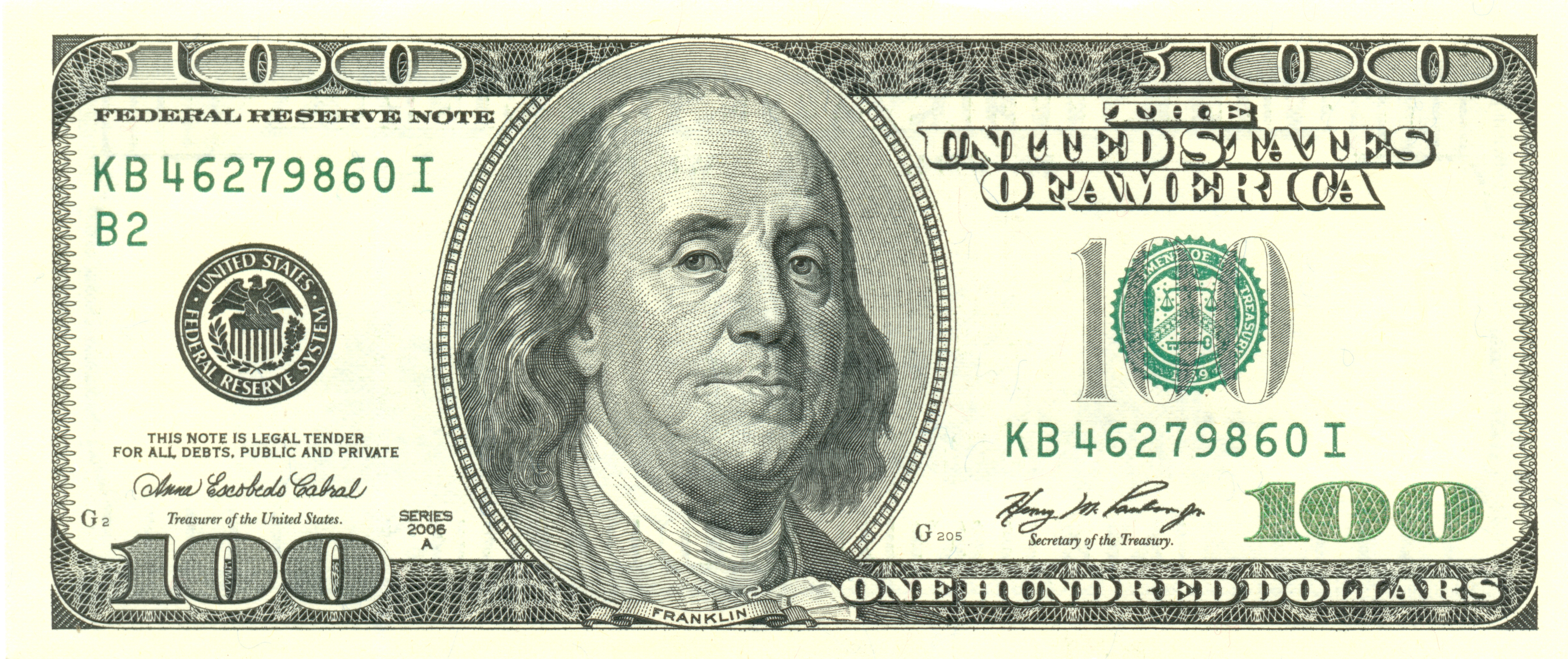 Old 100 dollar bill